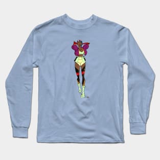 Cyberpunk Character Drawing Long Sleeve T-Shirt